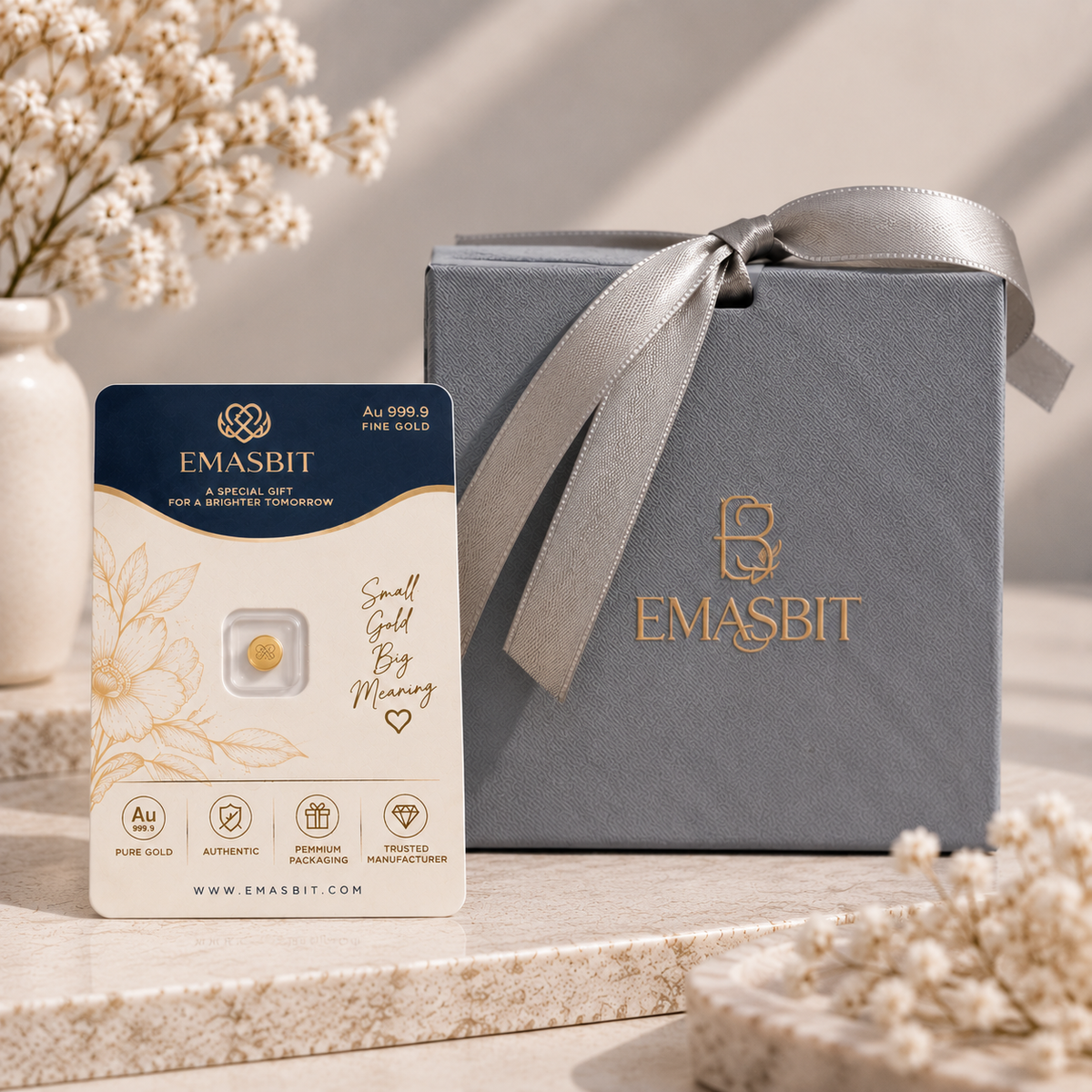 Emasbit HQ Gold Card | Kad Emas Hadiah Au 999.9 (0.01g)