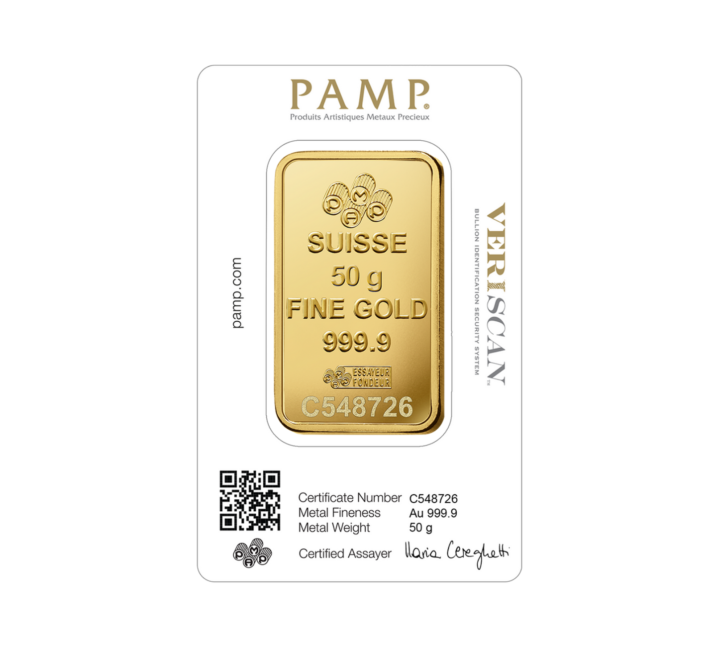 Lady Fortuna™ Gold Minted Bar - 50g