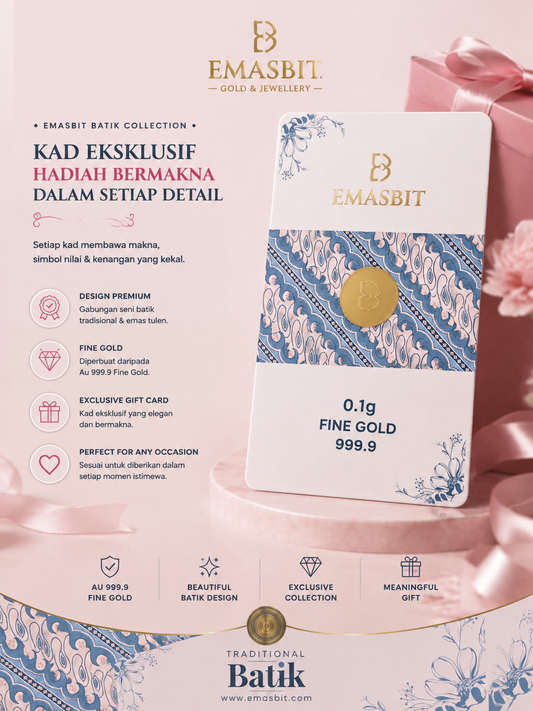 EMASBIT Batik Collection | 0.1g Fine Gold 999.9 Gift Card