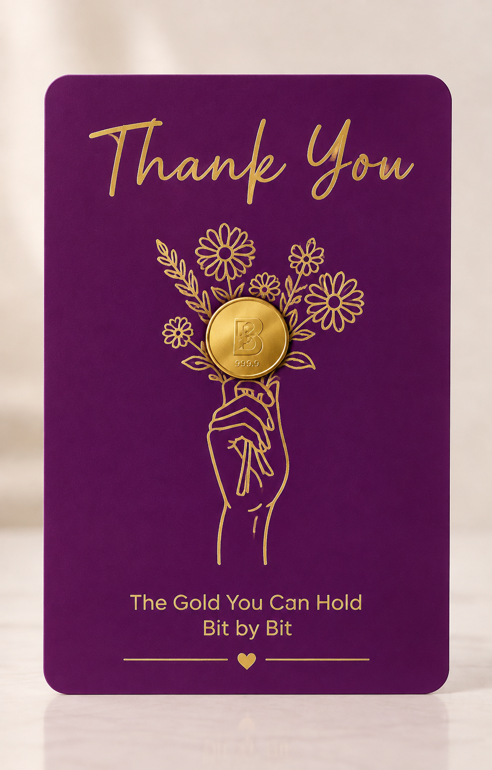 Emasbit Thank You Purple | Kad Emas Hadiah Au 999.9 (0.01g)